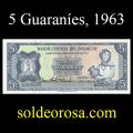 Billetes 1963 -02- Stark - 5 Guaranes